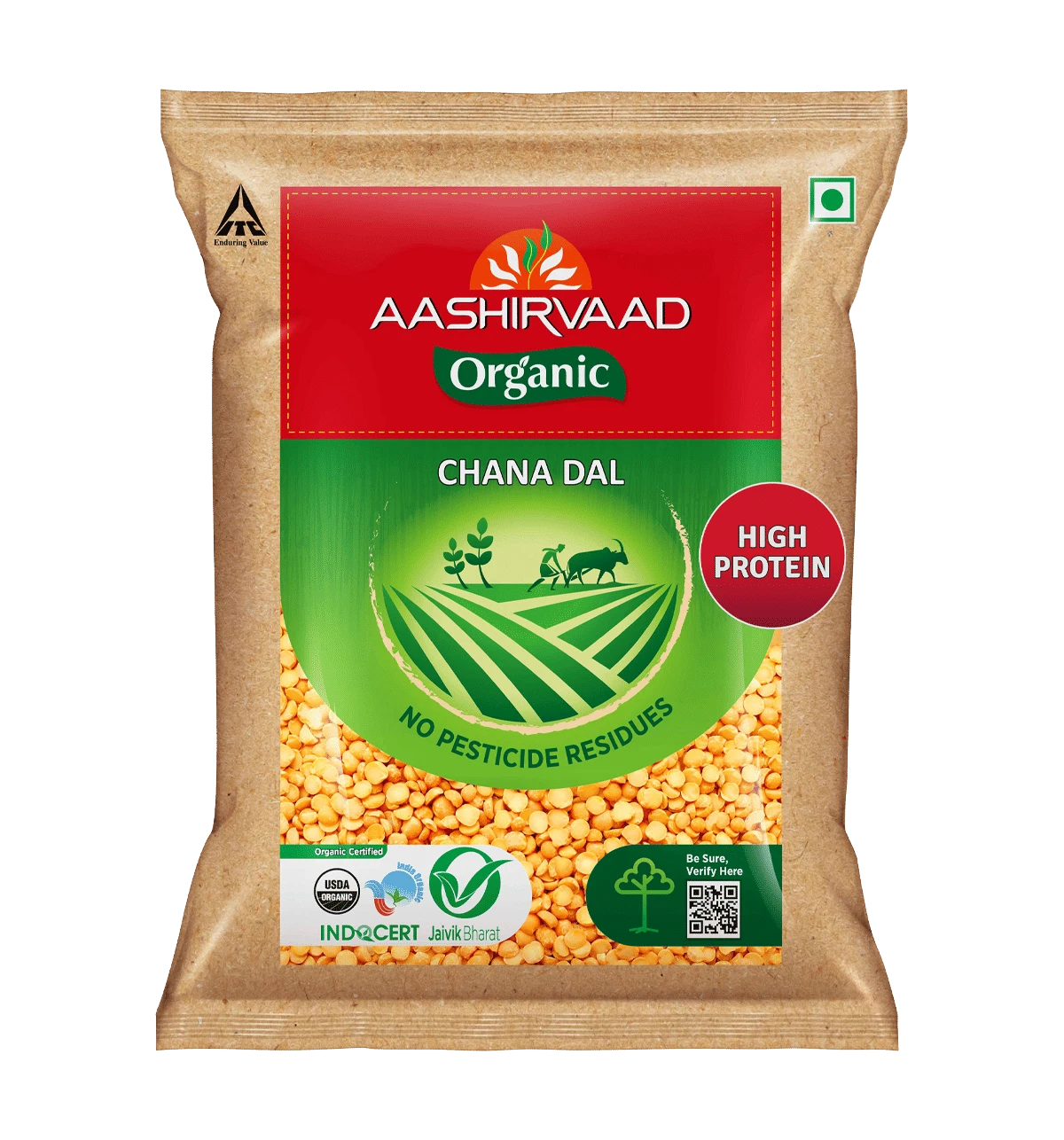 Aashirvaad Organic Chana Dal 100% Organic Chana Dal Rich In Protein