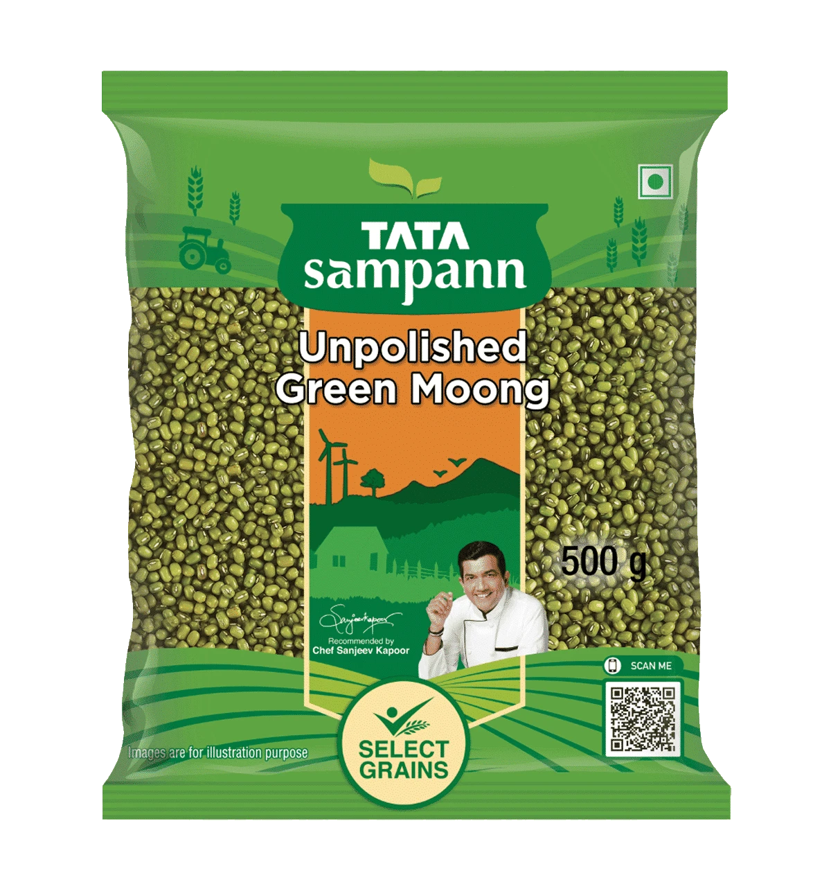 Tata Sampann Unpolished Green  Moong (Whole)