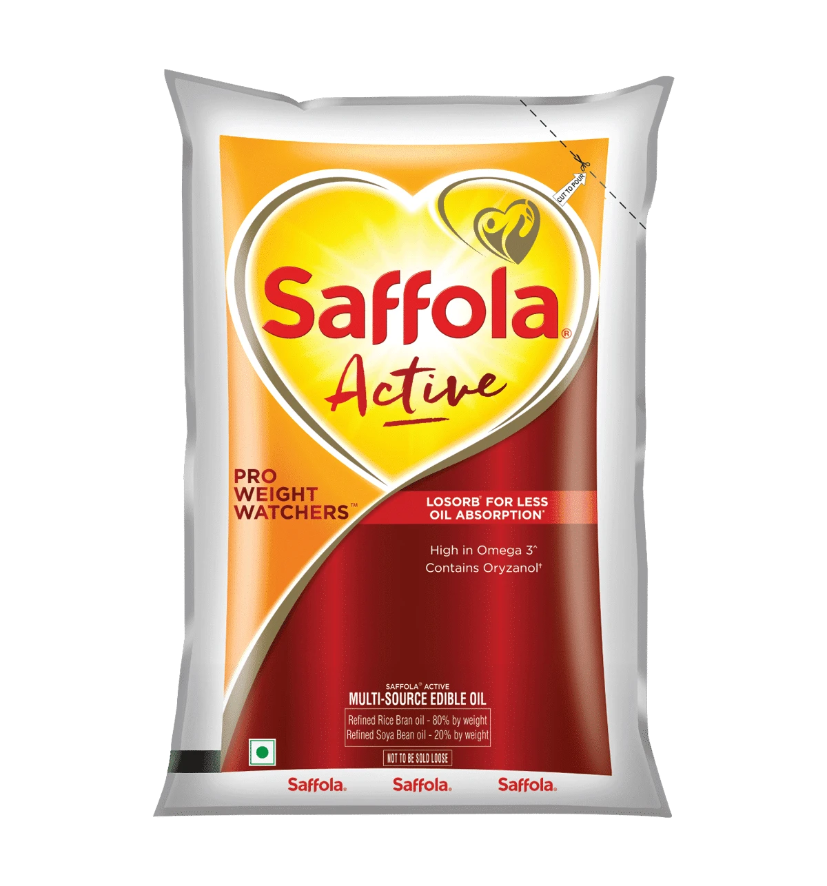 Saffola Active Refined Cooking Oil Blend Of Rice Bran & Soyabean Oil