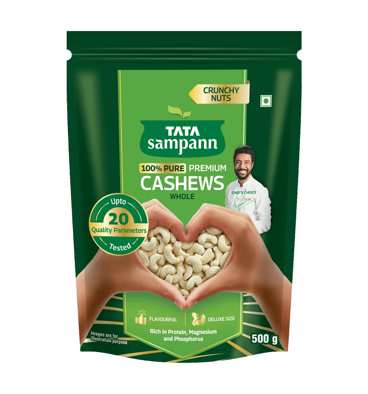 Tata Sampann 100% Pure Premium Cashwes/Kaju 500 G