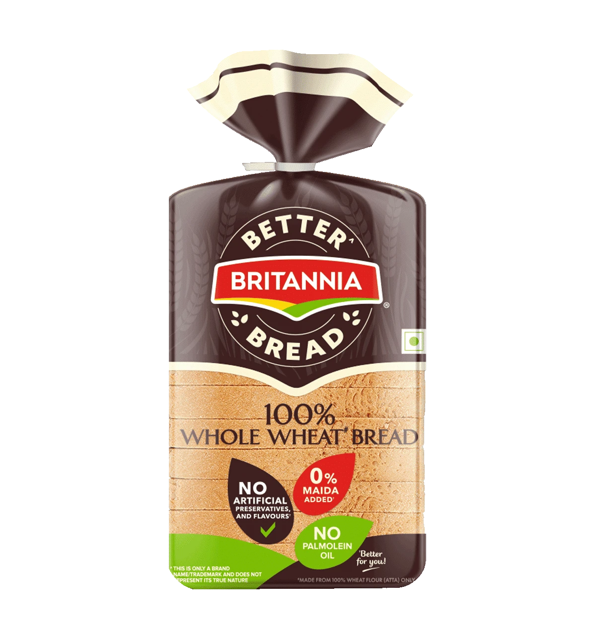 Britannia Better 100% Whole Wheat Bread (No Preservative  No Maida)