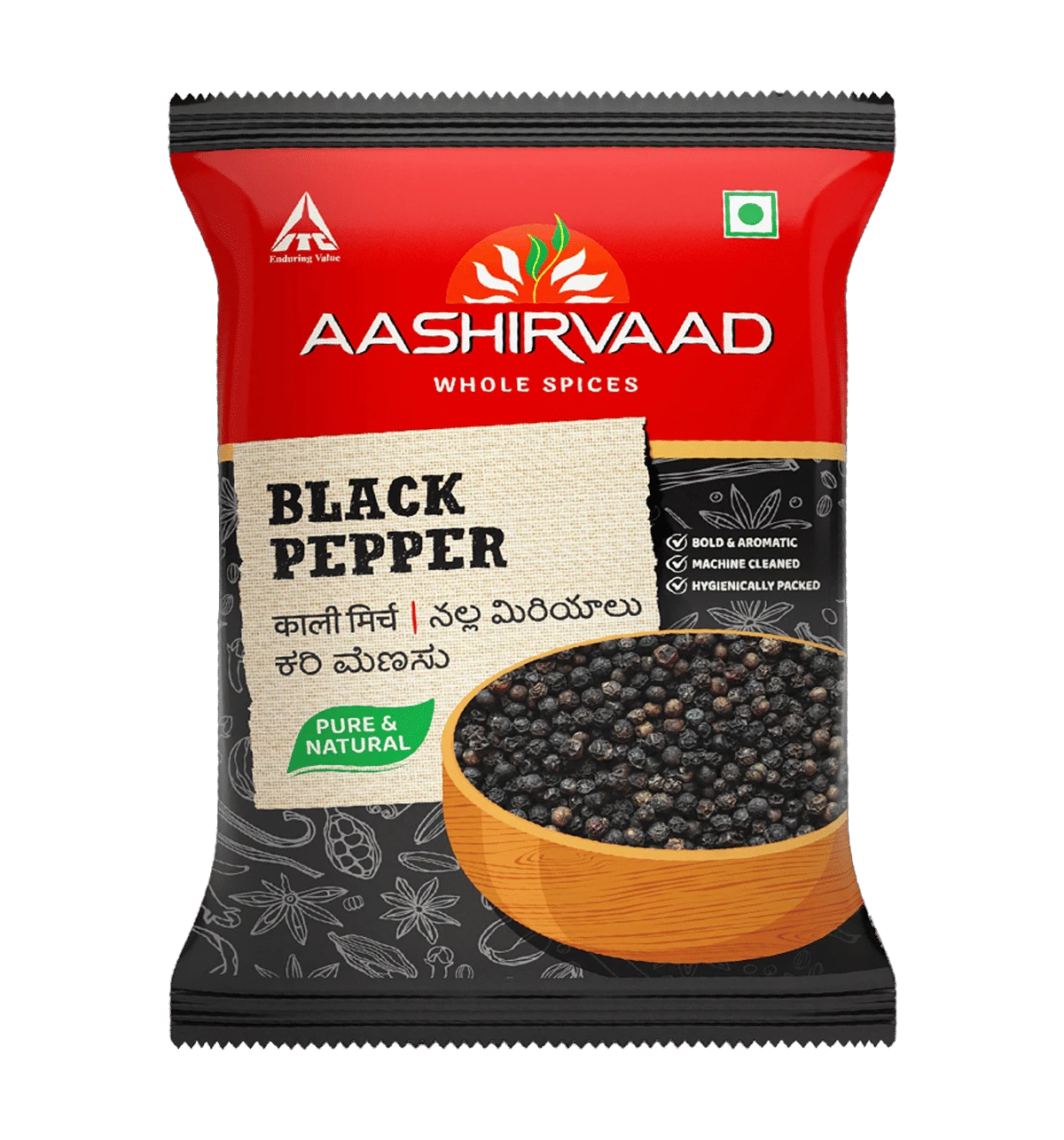 Aashirvaad Black Pepper, Pure Kali Mirch 200 G