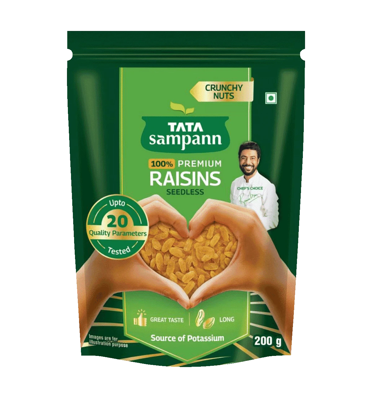 Tata Sampann 100% Pure Premium Raisins/Kishmish 200 G