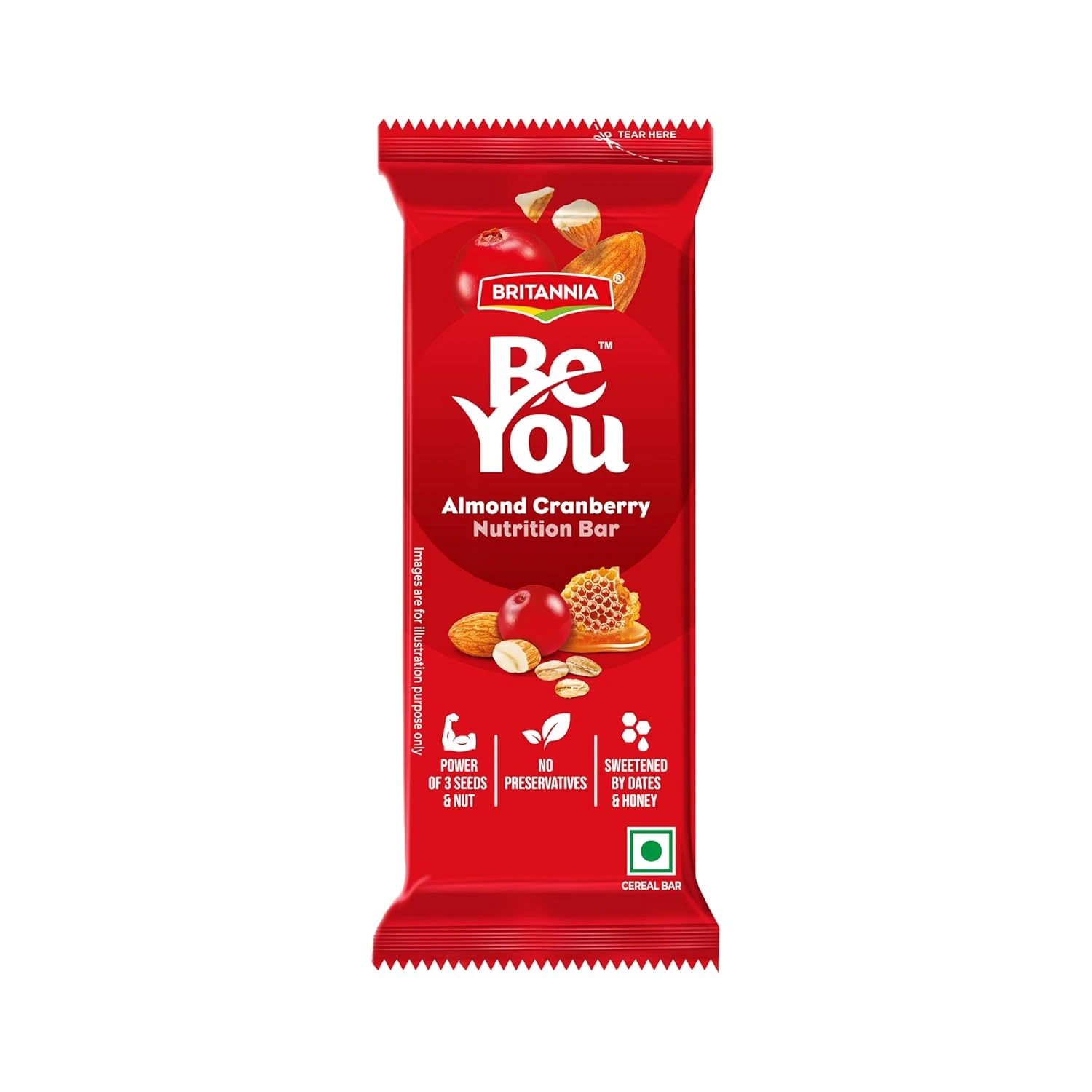 Britannia Be You almond  Cranberry Nutrition Bar