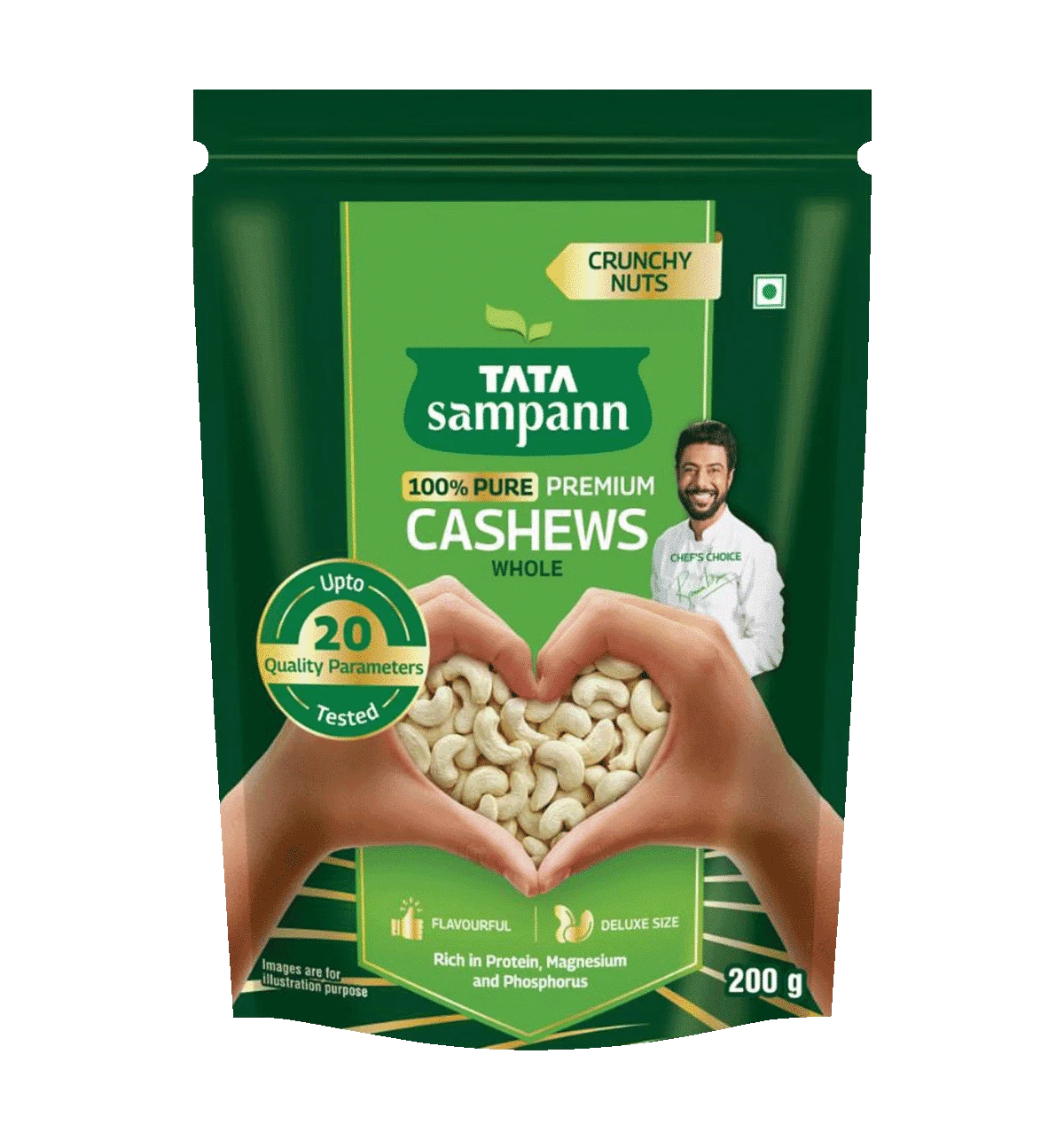 Tata Sampann 100%  Pure Premium Cashews 200 G
