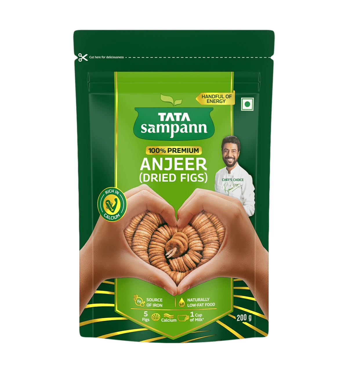 Tata Sampann Premium Anjeer, Naturally Low Fat Food 200 G