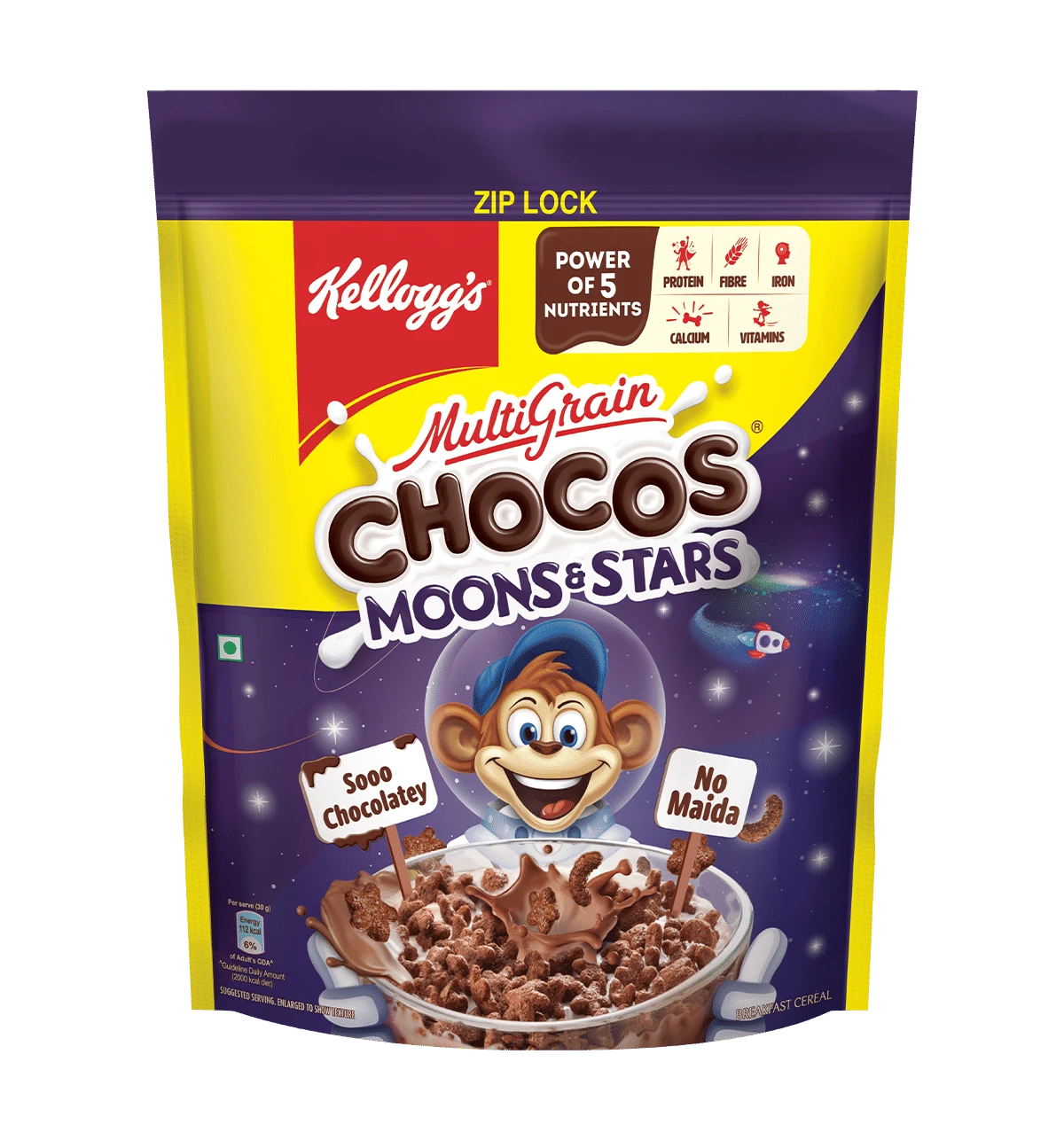 Kellogg's Chocos  Moons & Stars With Whole Grain Source Of fiber